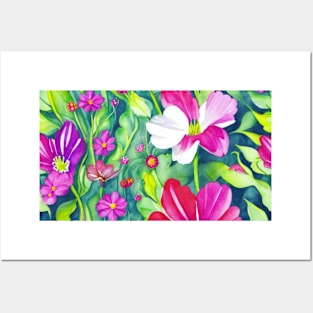 Floral pattern background Posters and Art